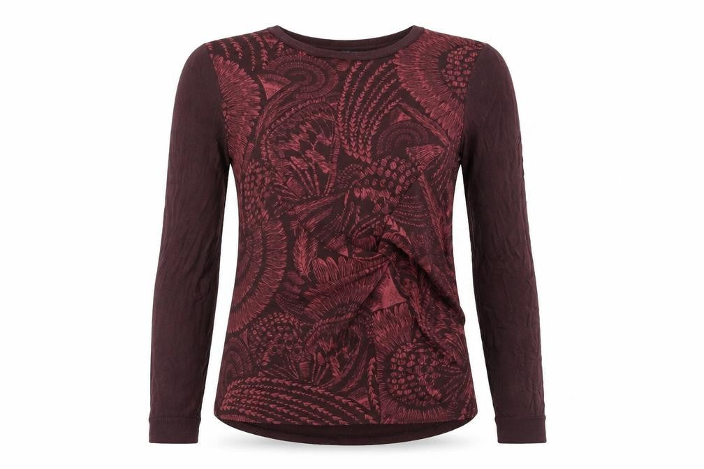 NEXT Womens Purple Crew Neck Geometric Acrylic Pullover Jumper Size 8 Pullover