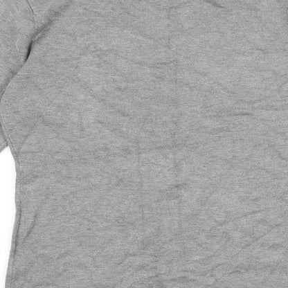 Saloos Womens Grey Round Neck Wool Pullover Jumper Size S