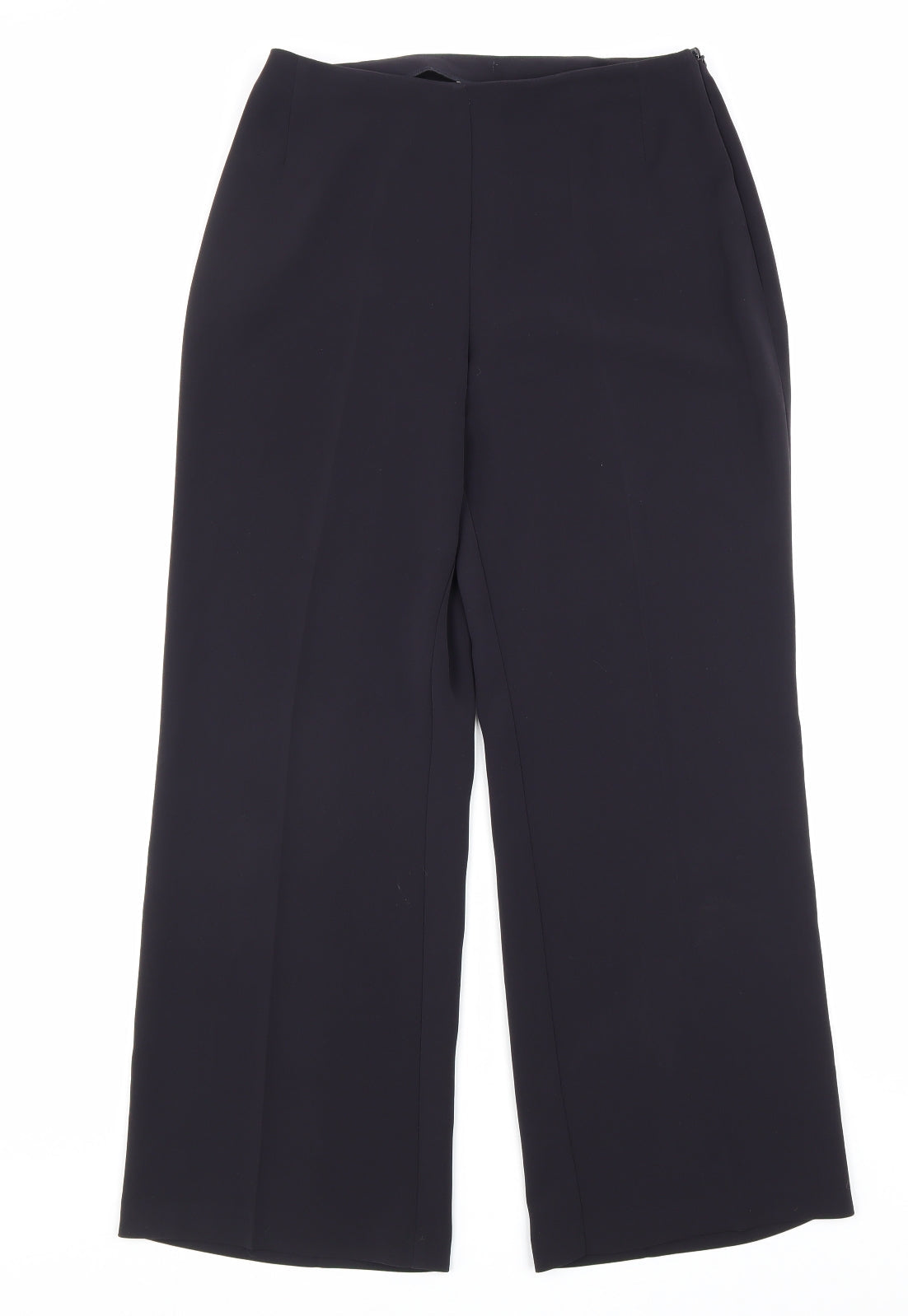 Marks and Spencer Womens Blue Polyester Dress Pants Trousers Size 10 L24 in Regular