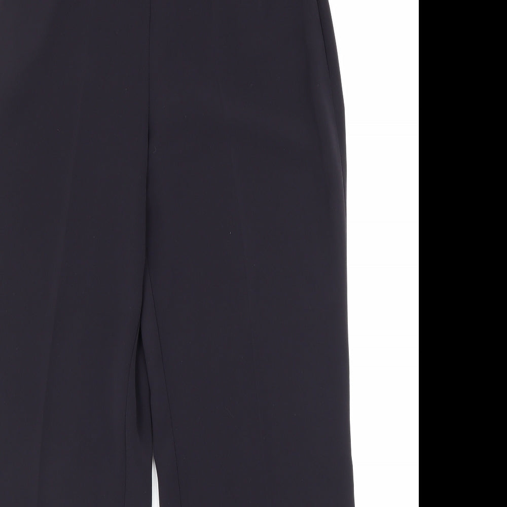 Marks and Spencer Womens Blue Polyester Dress Pants Trousers Size 10 L24 in Regular