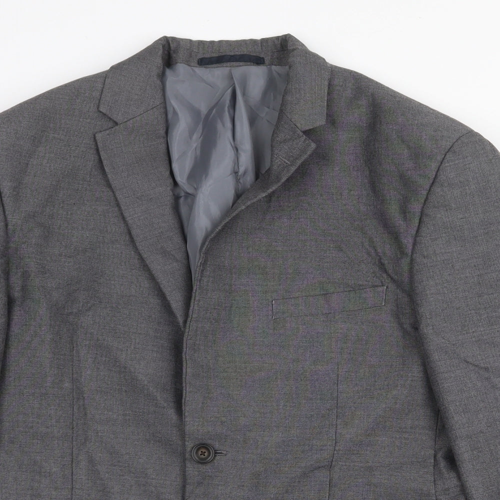 Marks and Spencer Mens Grey Polyester Jacket Suit Jacket Size 40 Regular