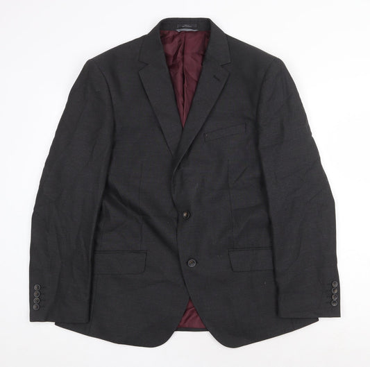 Marks and Spencer Mens Grey Polyester Jacket Suit Jacket Size 40 Regular