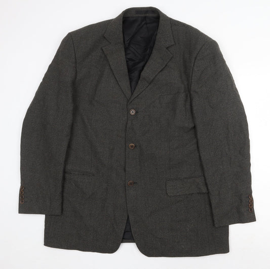 Marks and Spencer Mens Grey Wool Jacket Suit Jacket Size 46 Regular