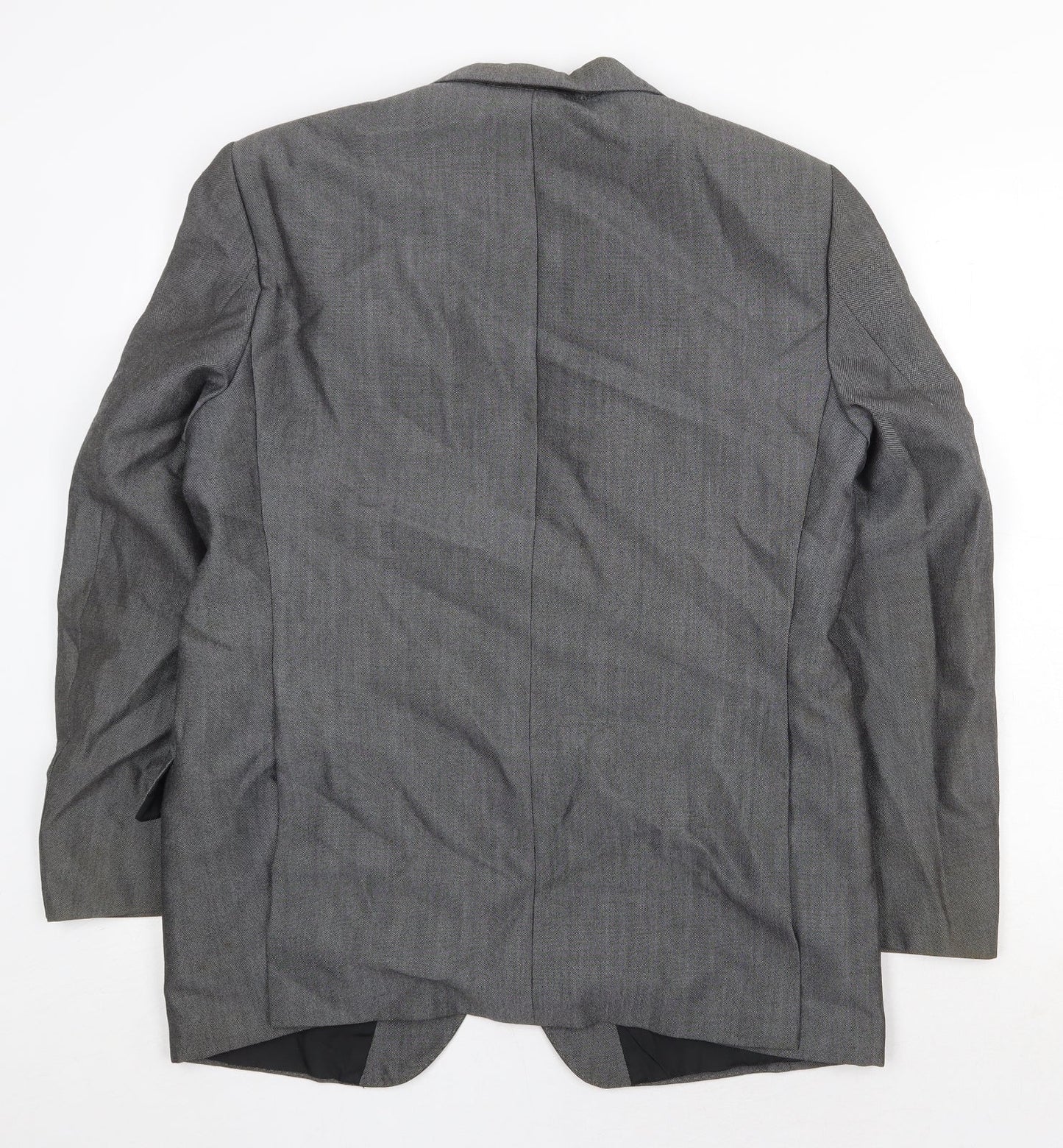 Trevira Mens Grey Wool Jacket Suit Jacket Size 36 Regular