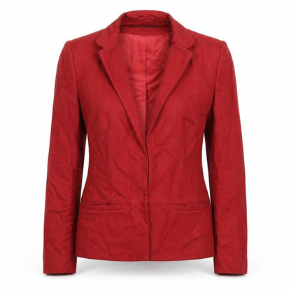 Principles Womens Red Viscose Jacket Blazer Size 12