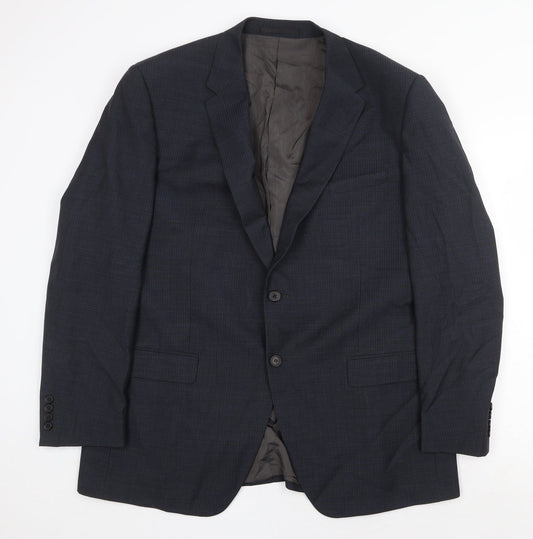 Marks and Spencer Mens Blue Wool Jacket Suit Jacket Size 44 Regular