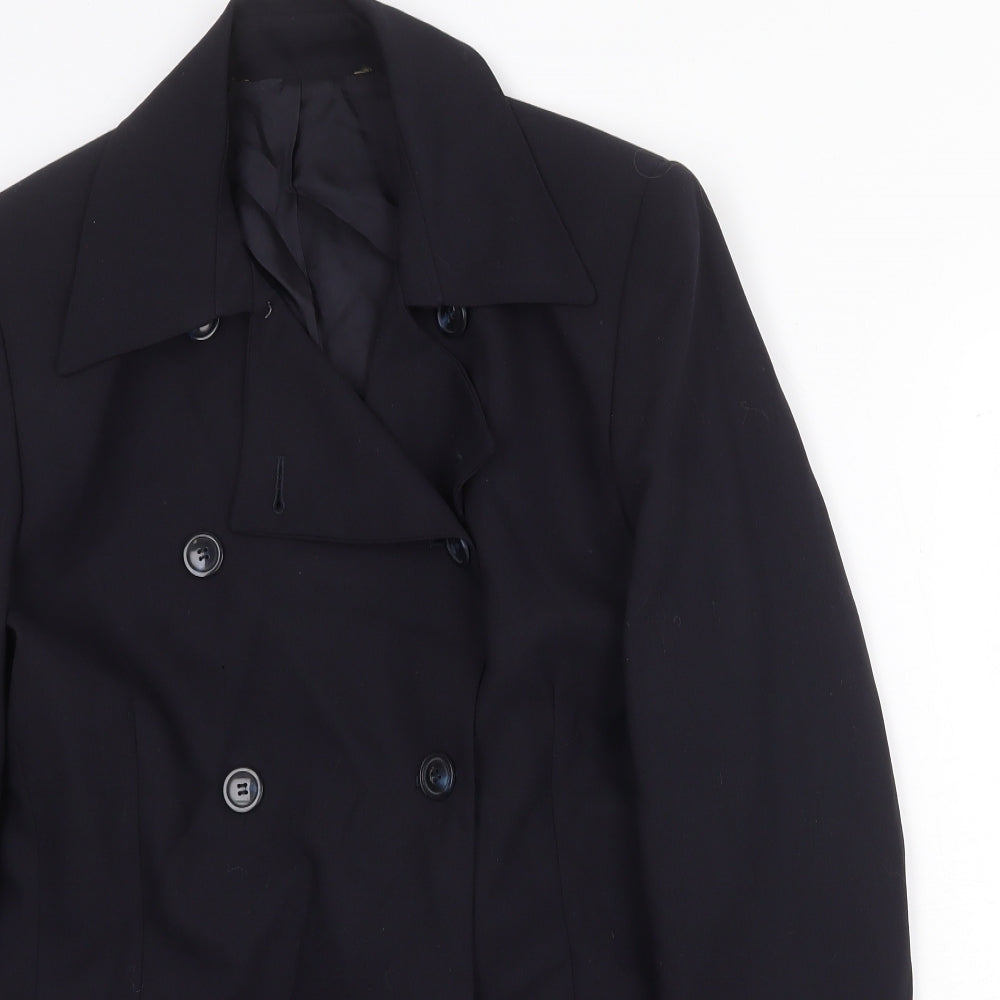 St Michael Womens Blue Jacket Blazer Size 10 Button