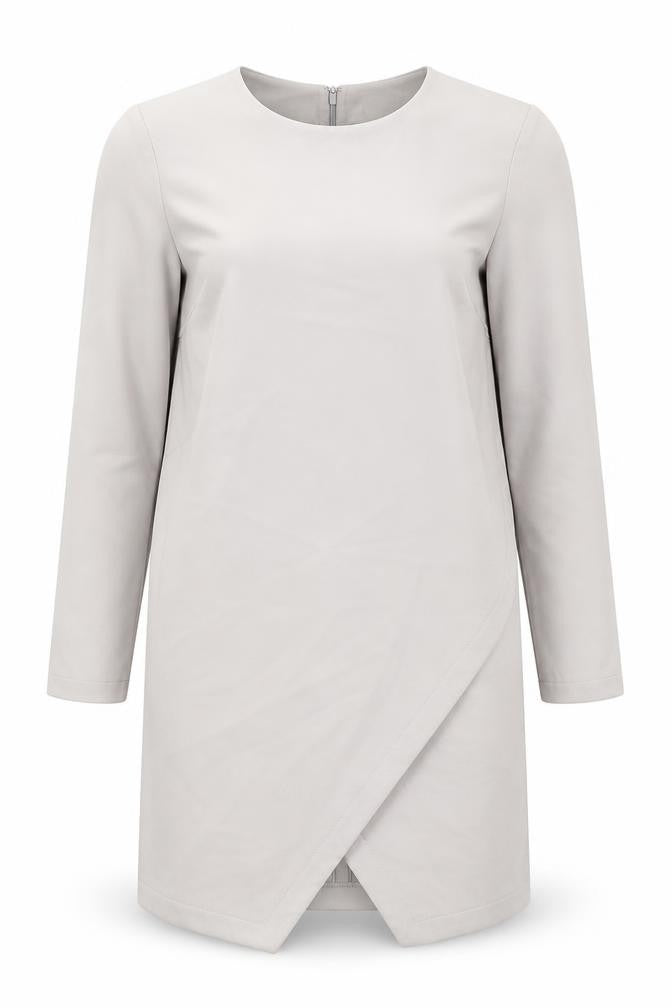 ASOS Womens Grey Polyester Shift Size 10 Round Neck Zip
