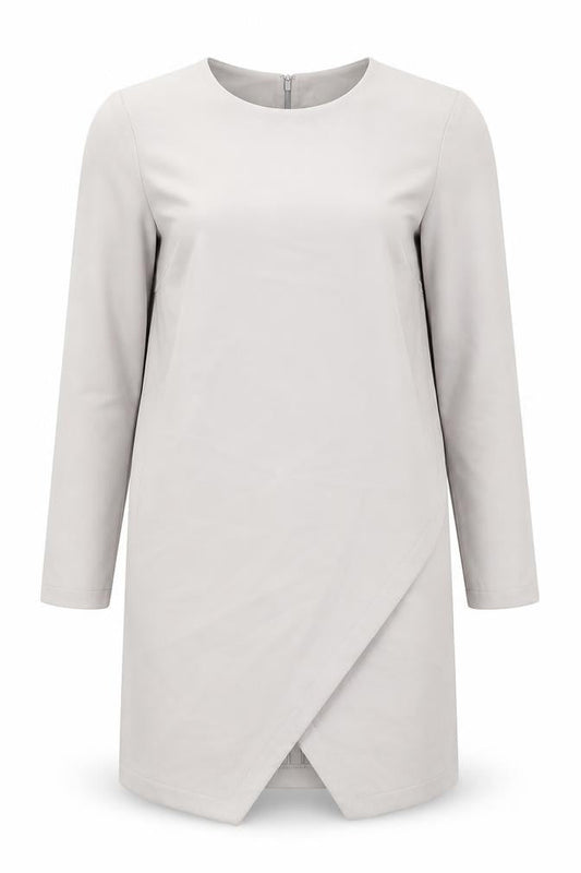ASOS Womens Grey Polyester Shift Size 10 Round Neck Zip