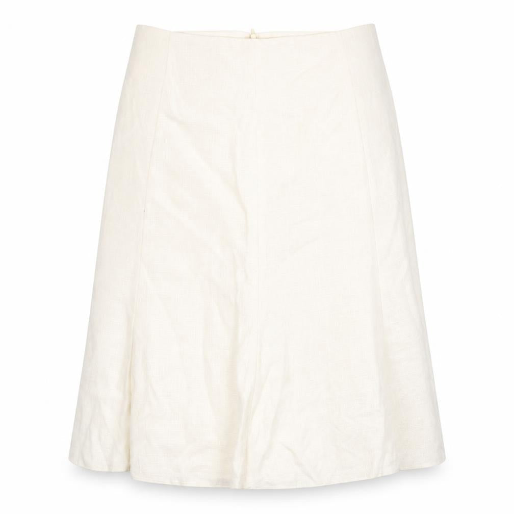 Klass Womens Ivory Polyester Swing Skirt Size 14 Zip