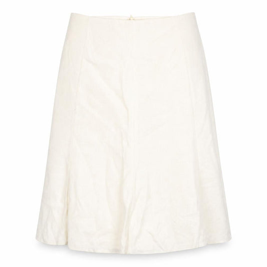 Klass Womens Ivory Polyester Swing Skirt Size 14 Zip