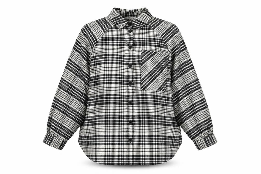 Topshop Womens Black Geometric Cotton Basic Button-Up Size 8 Collared