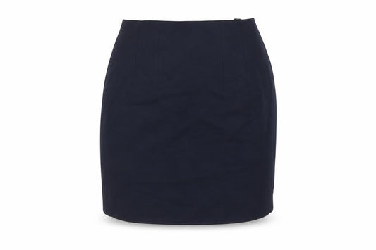 Marks & Spencer Womens Blue Polyester A-Line Skirt Size 10 Zip