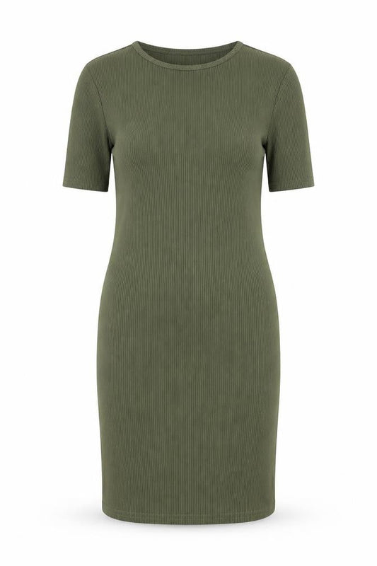 Boohoo Womens Green Polyester Shift Size 8 Round Neck Pullover