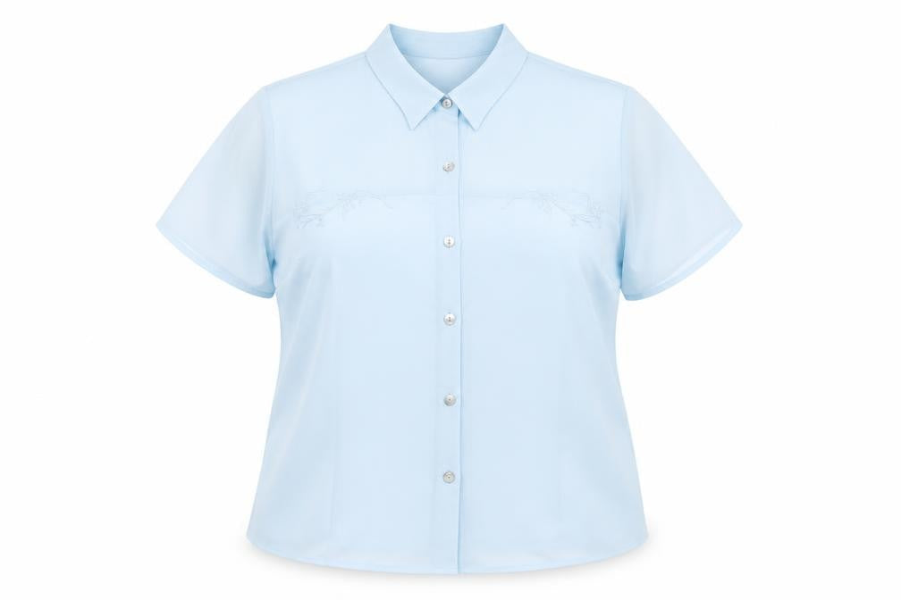 Berkertex Womens Blue Polyester Basic Button-Up Size 18 Collared