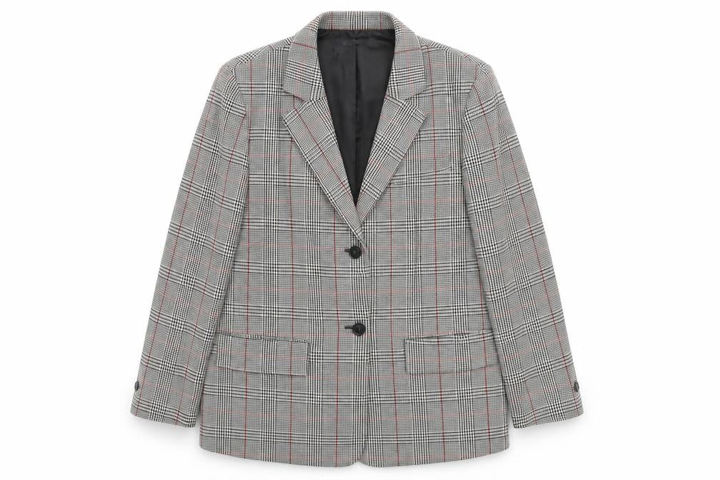 Zara Womens Multicoloured Plaid Polyester Jacket Blazer Size S