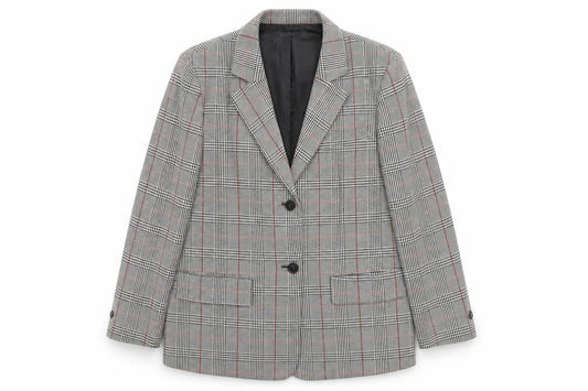 Zara Womens Multicoloured Plaid Polyester Jacket Blazer Size S