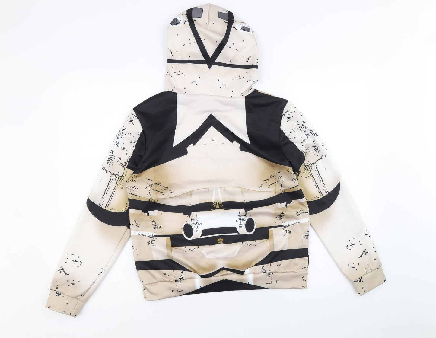 Preworn Boys Gold Geometric Polyester Pullover Hoodie Size L Pullover