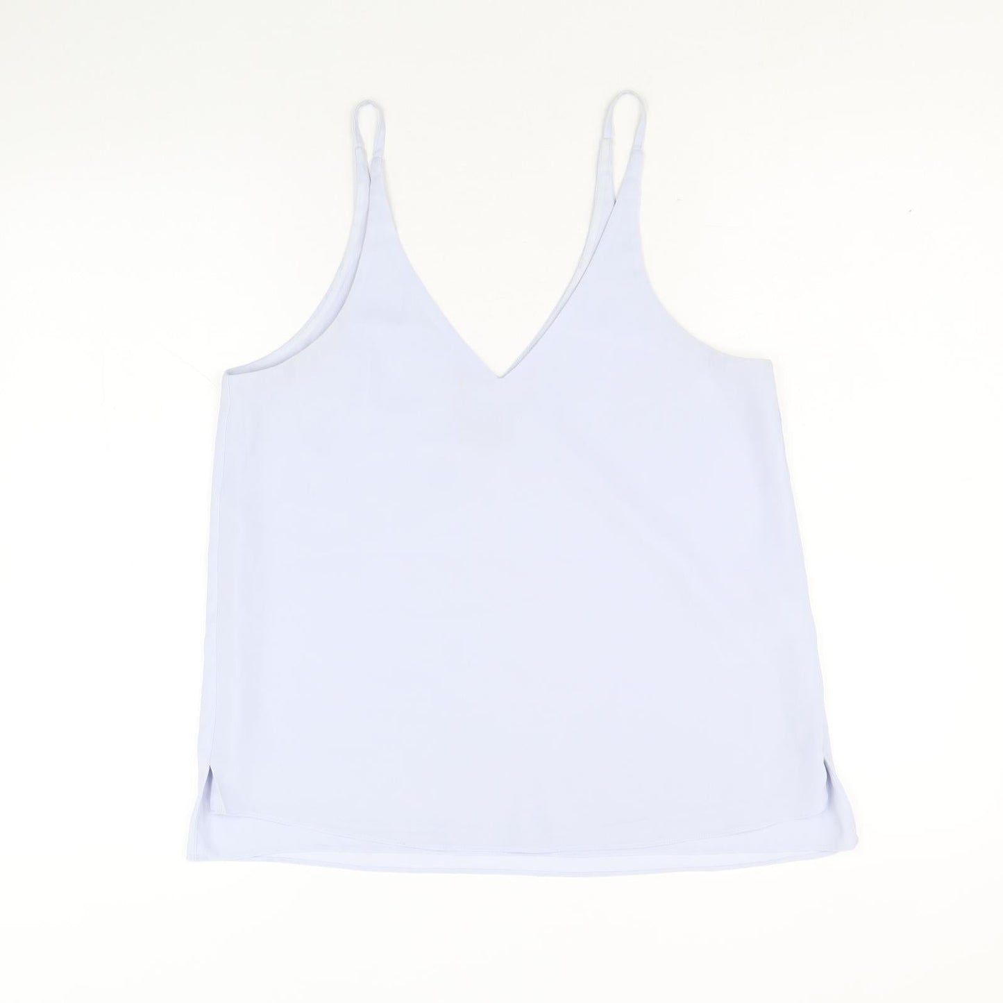 Topshop Womens Blue Polyester Basic Tank Size 10 V-Neck