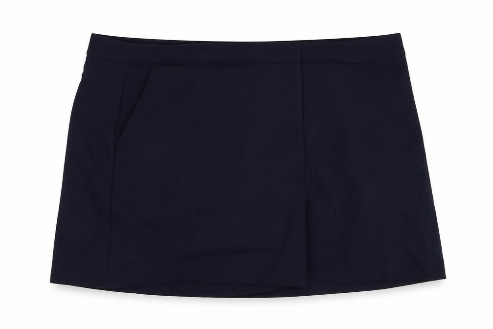 Marks & Spencer Womens Blue Polyester Hot Pants Shorts Size 24 Regular Zip