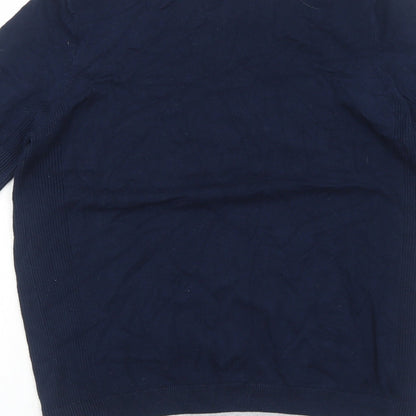 Debenhams Womens Blue Viscose Basic T-Shirt Size M Round Neck