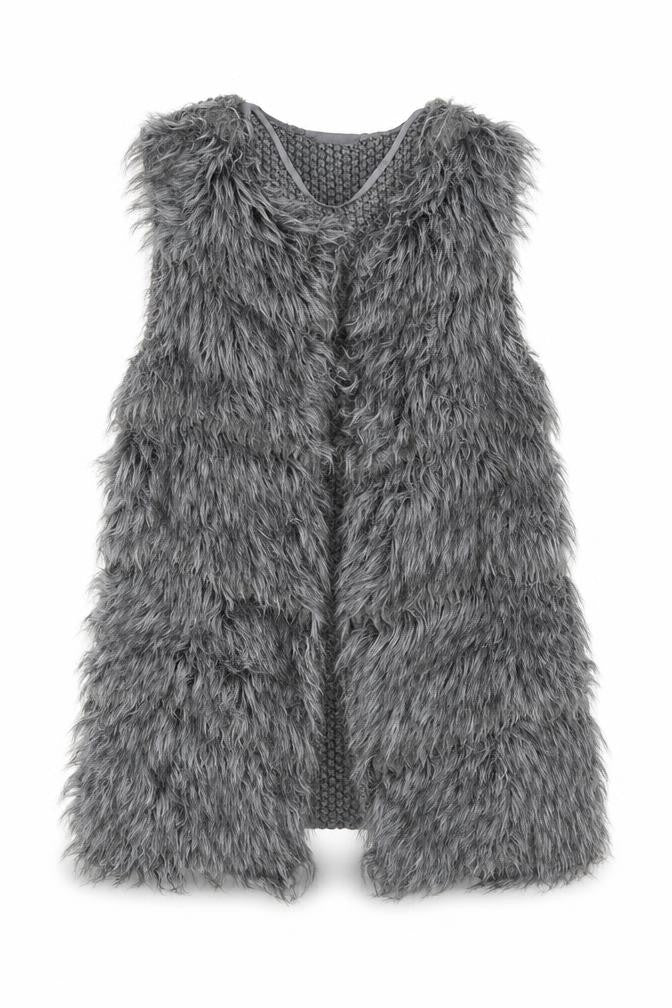 Primark Womens Grey V-Neck Acrylic Cardigan Jumper Size XS