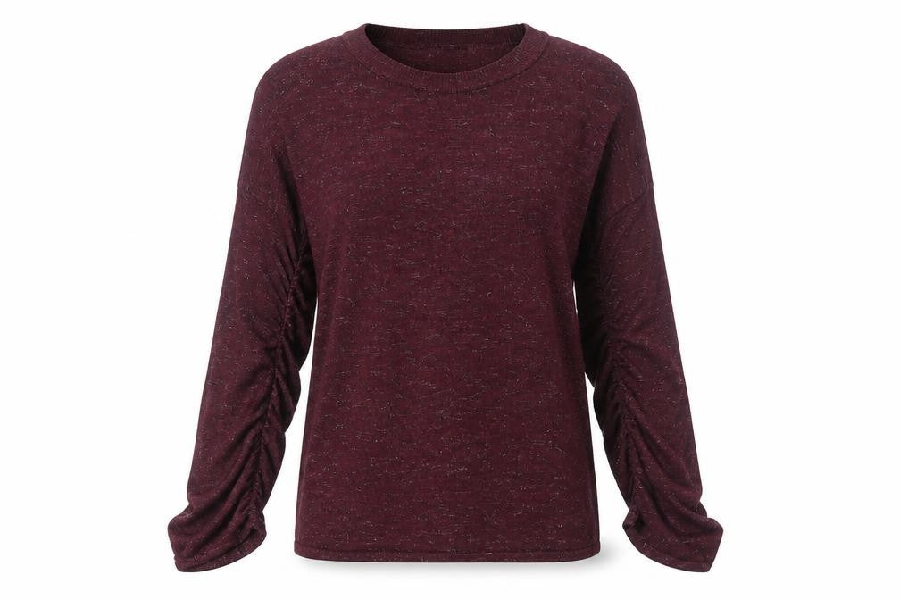 Warehouse Womens Purple Viscose Basic Blouse Size 8 Round Neck