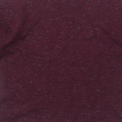 Warehouse Womens Purple Viscose Basic Blouse Size 8 Round Neck