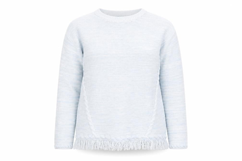 Marks & Spencer Womens Blue Round Neck Cotton Pullover Jumper Size 12