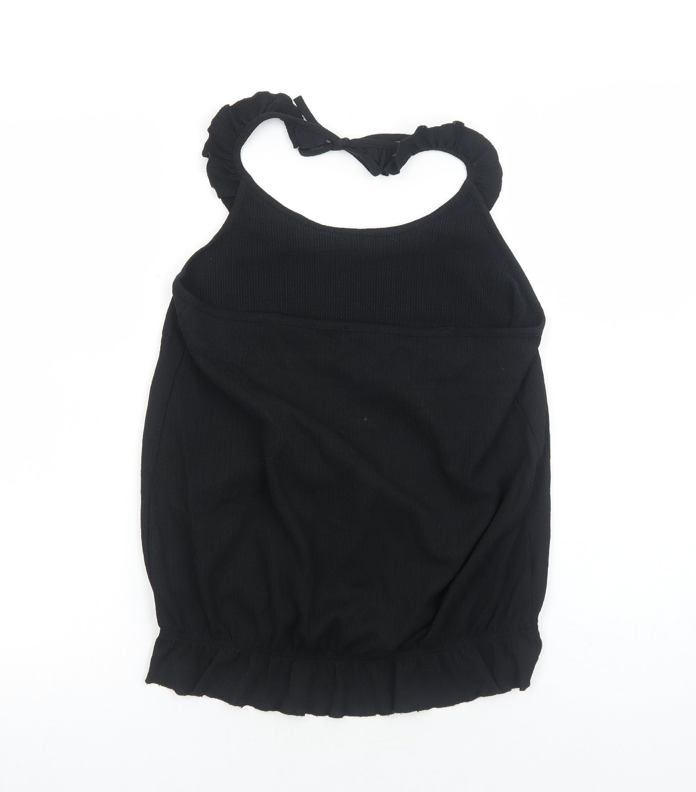 Preworn Womens Black Viscose Basic Tank Size M Halter