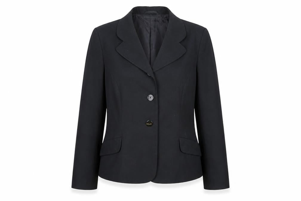 Essentials Womens Black Polyester Jacket Blazer Size 14