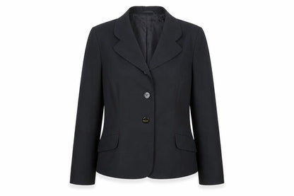 Essentials Womens Black Polyester Jacket Blazer Size 14