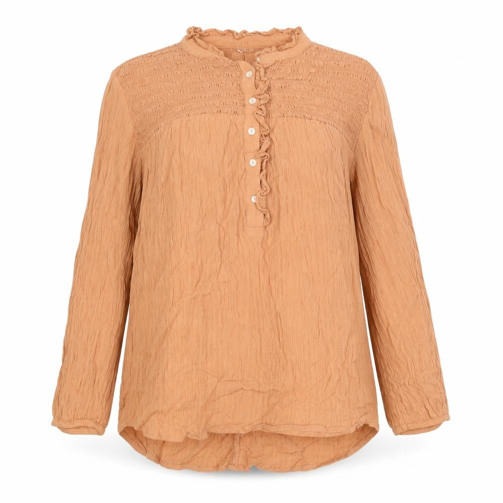 NEXT Womens Pink Viscose Basic Button-Up Size 12 Round Neck