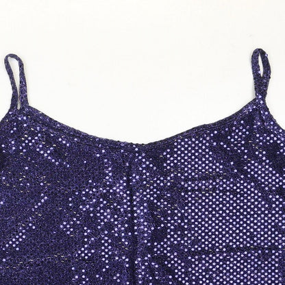 Preworn Womens Blue Polyester Basic Tank Size 2XL Round Neck