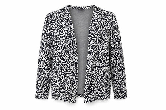 Marks & Spencer Womens Blue Floral Polyester Jacket Blazer Size 12