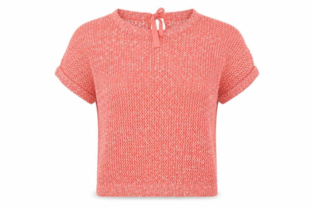 ESMARA Womens Pink Boat Neck Polyester Pullover Jumper Size M Tie