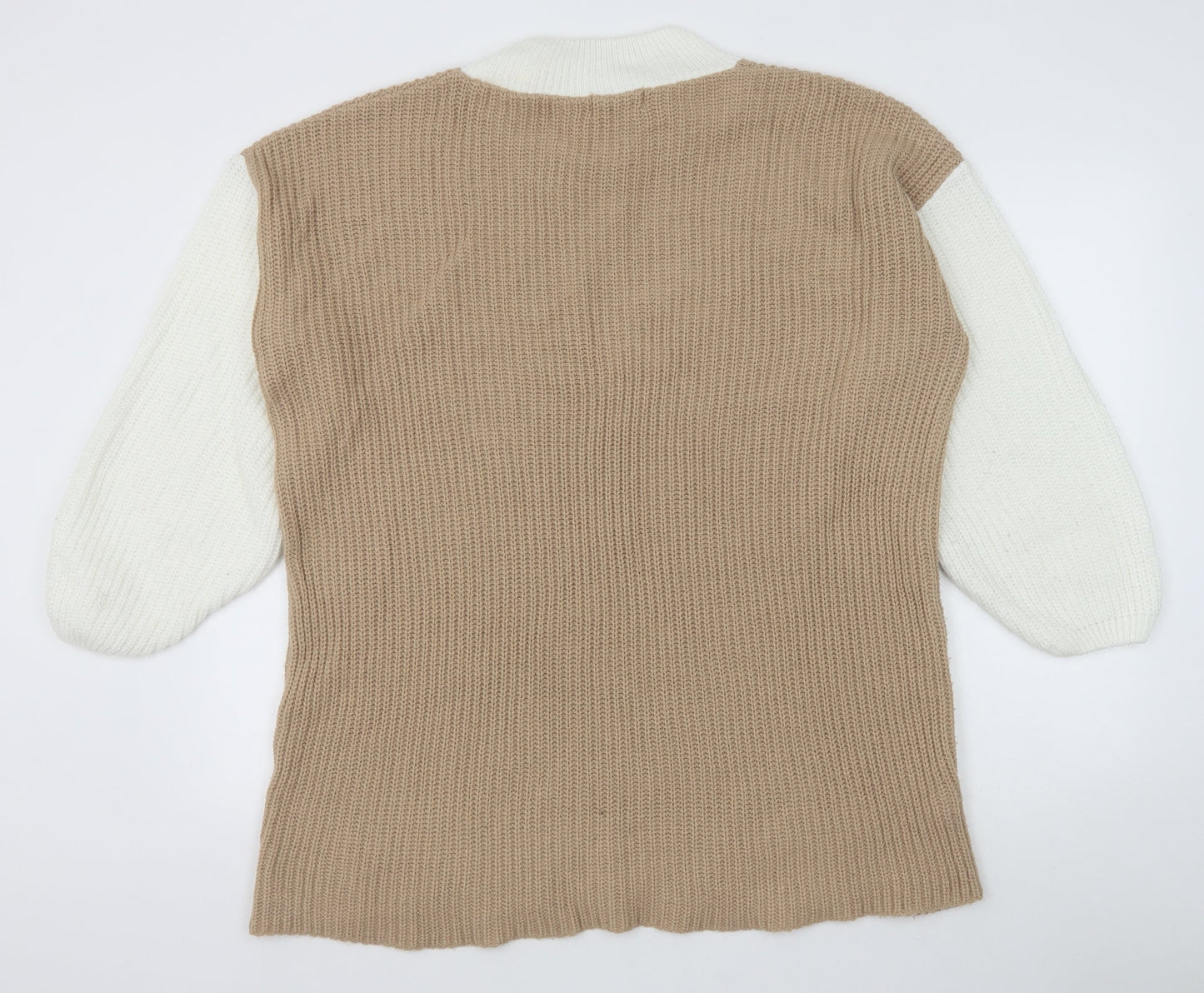In the Style Womens Brown Round Neck Acrylic Pullover Jumper Size 10