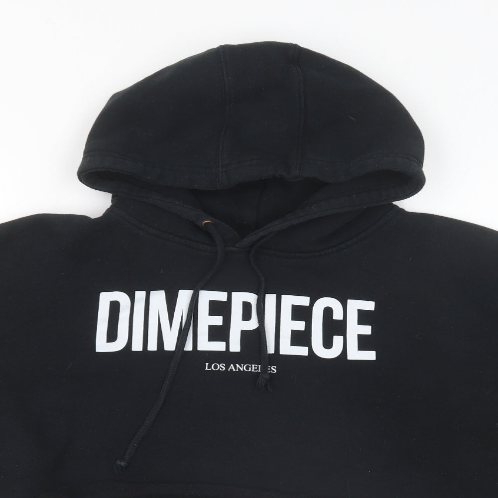 DX Me Piece Womens Black Cotton Pullover Hoodie Size L Pullover