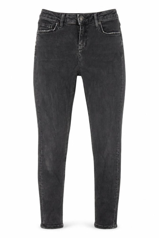 Topshop Womens Black Cotton Skinny Jeans Size 26 in Slim Zip