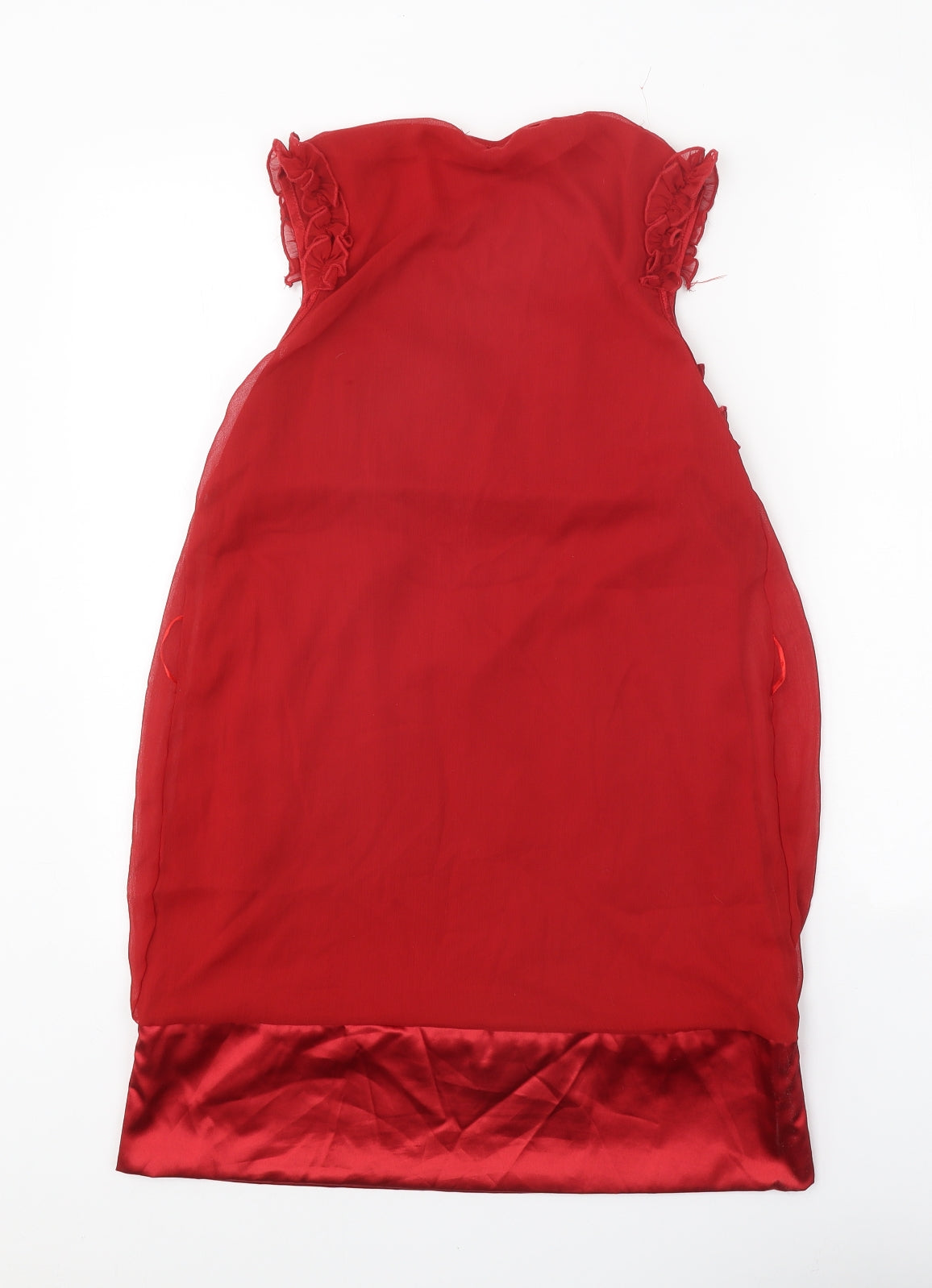 Young Blood Womens Red Polyester A-Line Size 8 Round Neck Pullover