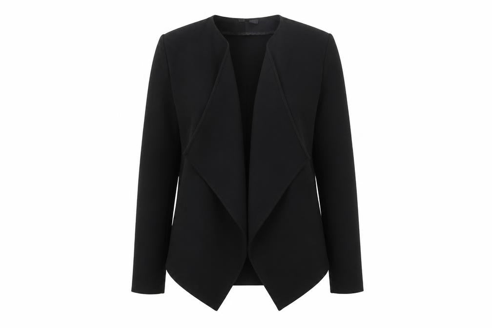 Divided Womens Black Polyester Jacket Blazer Size 8 Pullover