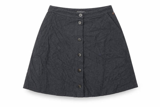 Harris Wilson Womens Grey Cotton Swing Skirt Size 29 in Button