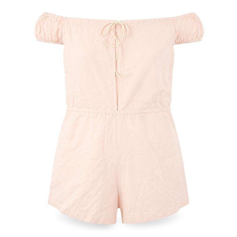 Preworn Womens Pink Polyester Playsuit One-Piece Size M Tie