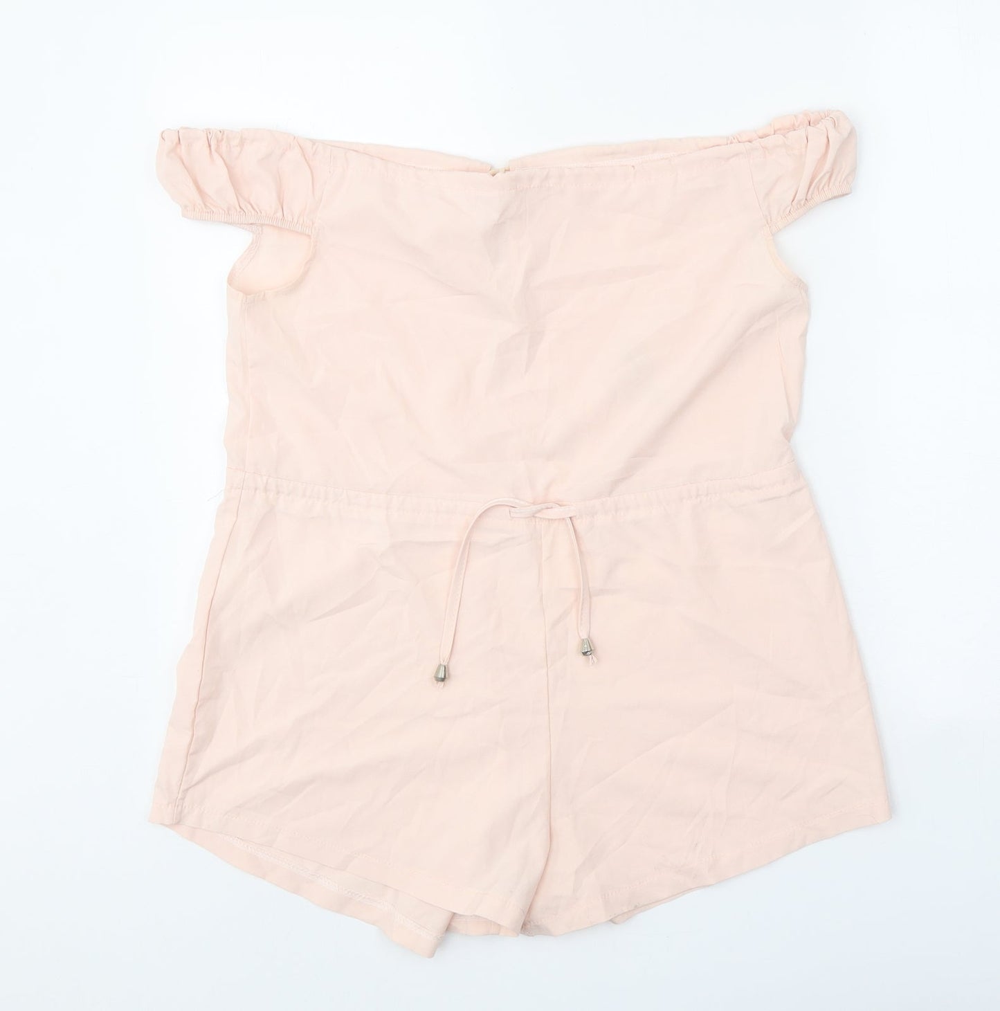 Preworn Womens Pink Polyester Playsuit One-Piece Size M Tie