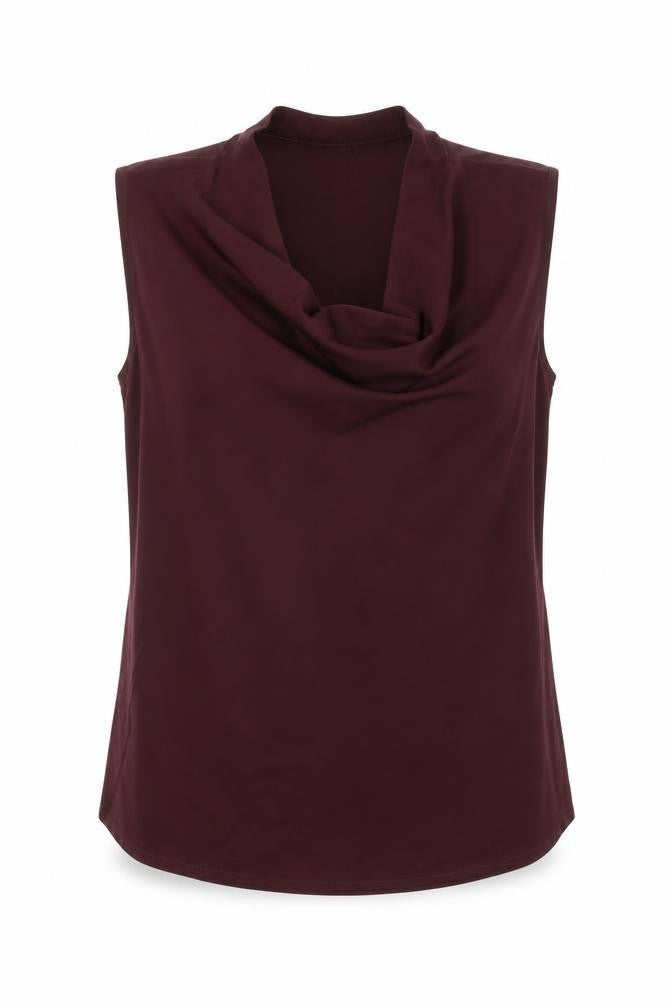 Gap Womens Purple Polyester Basic Blouse Size M Cowl Neck
