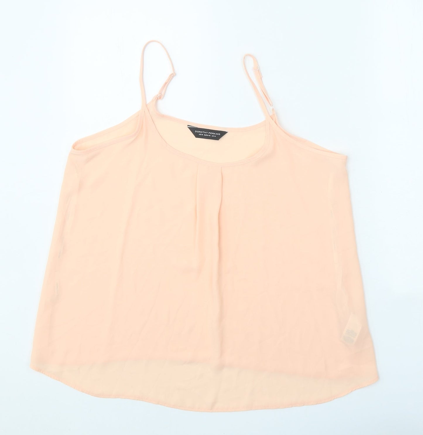 Dorothy Perkins Womens Orange Polyester Camisole Tank Size 14 Scoop Neck