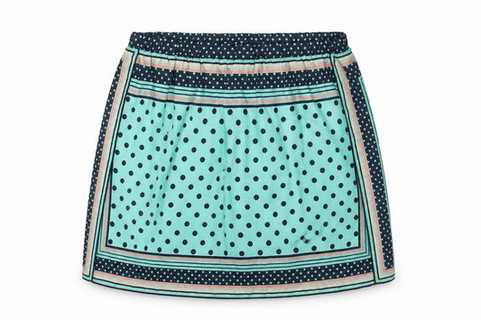 Zara Womens Blue Geometric Polyester A-Line Skirt Size M