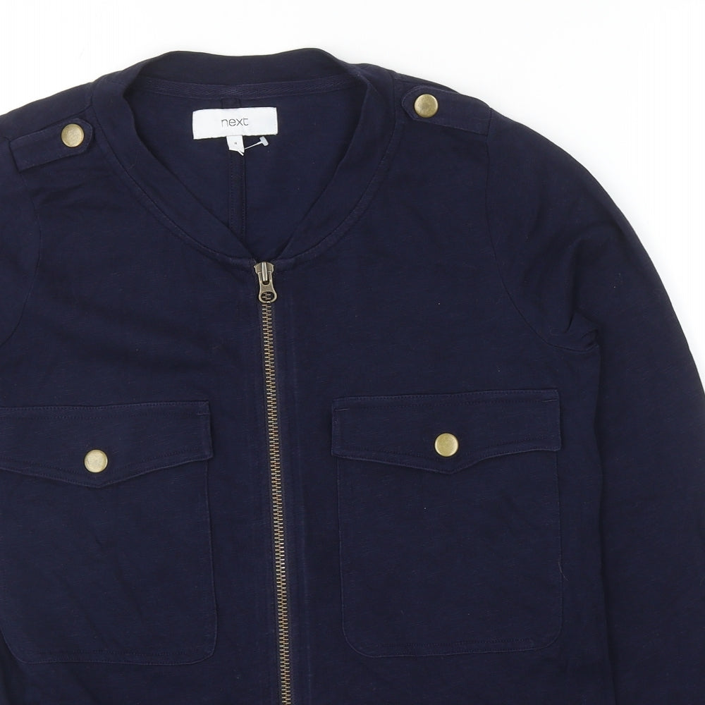 NEXT Womens Blue Cotton Jacket Size 8 Zip