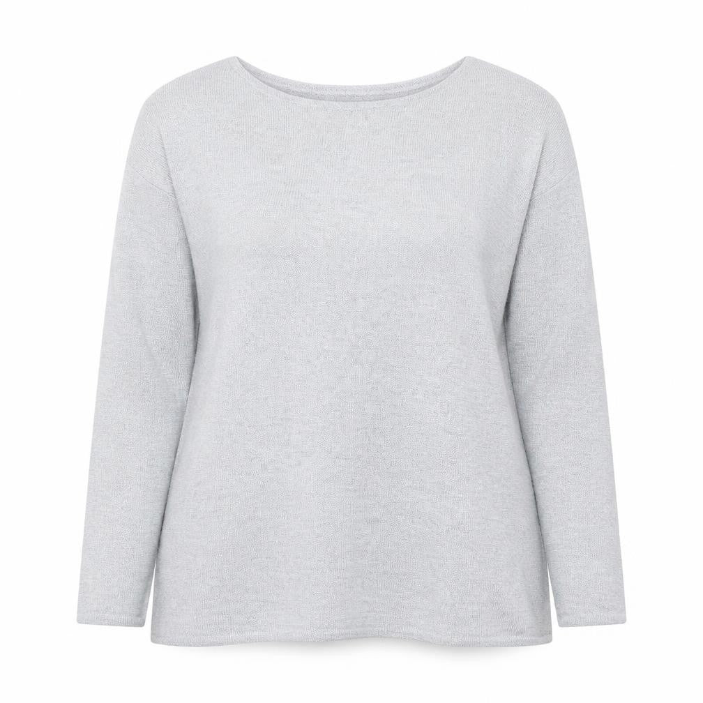 Casuals Womens Blue Scoop Neck Acrylic Pullover Jumper Size 18