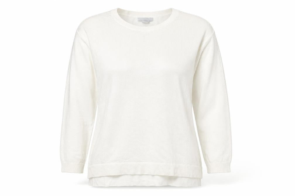H&M Womens Ivory Scoop Neck Viscose Pullover Jumper Size L